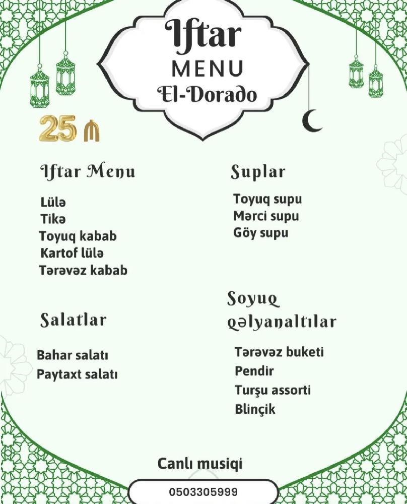 İftar menyu
