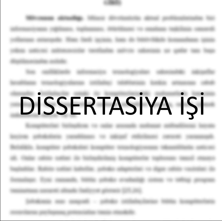 Dissertasiya işlərinin yerinə yetirilməsində antiplagiat proqramlarının müqayisəli tədqiqi