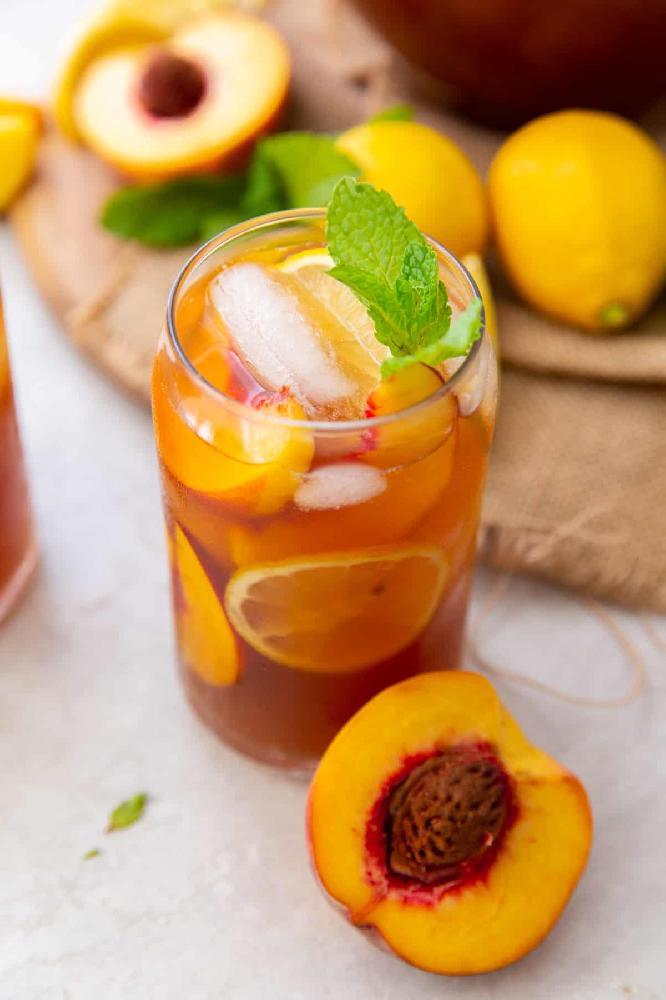 Peach ice tea