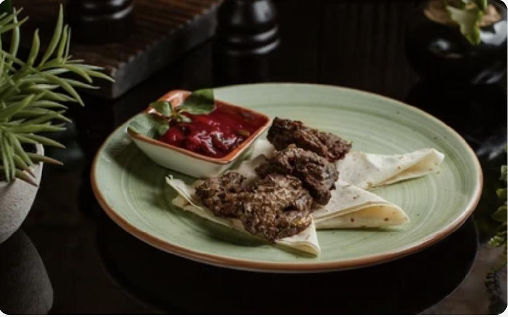 Traditional bastirma kebab 