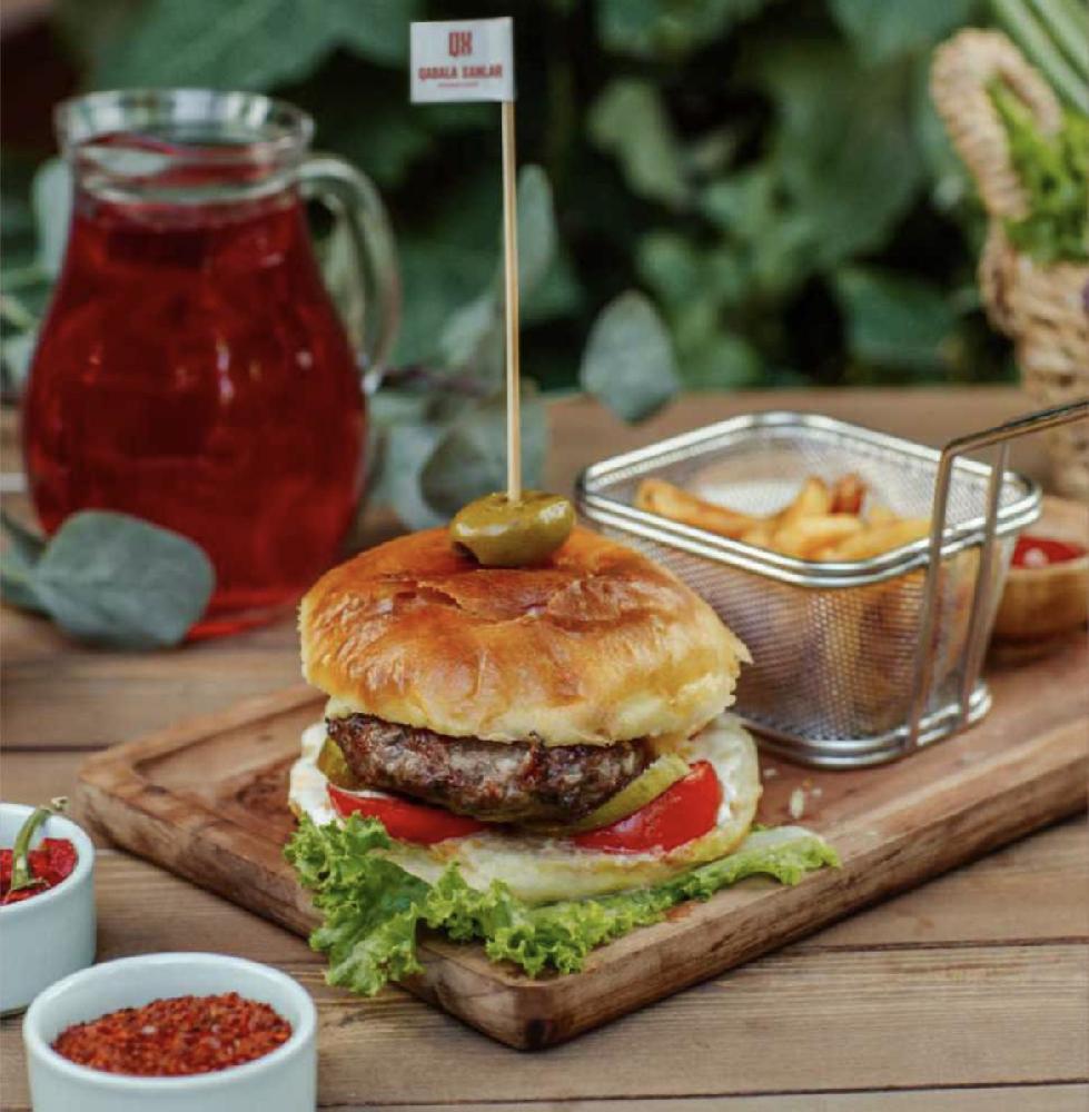 Qəbələ burger ət 