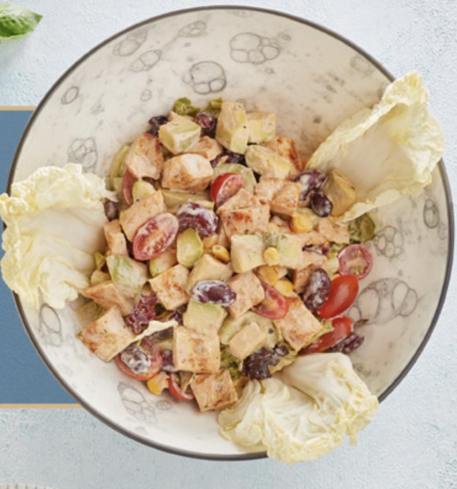 BBQ toyuq salatı