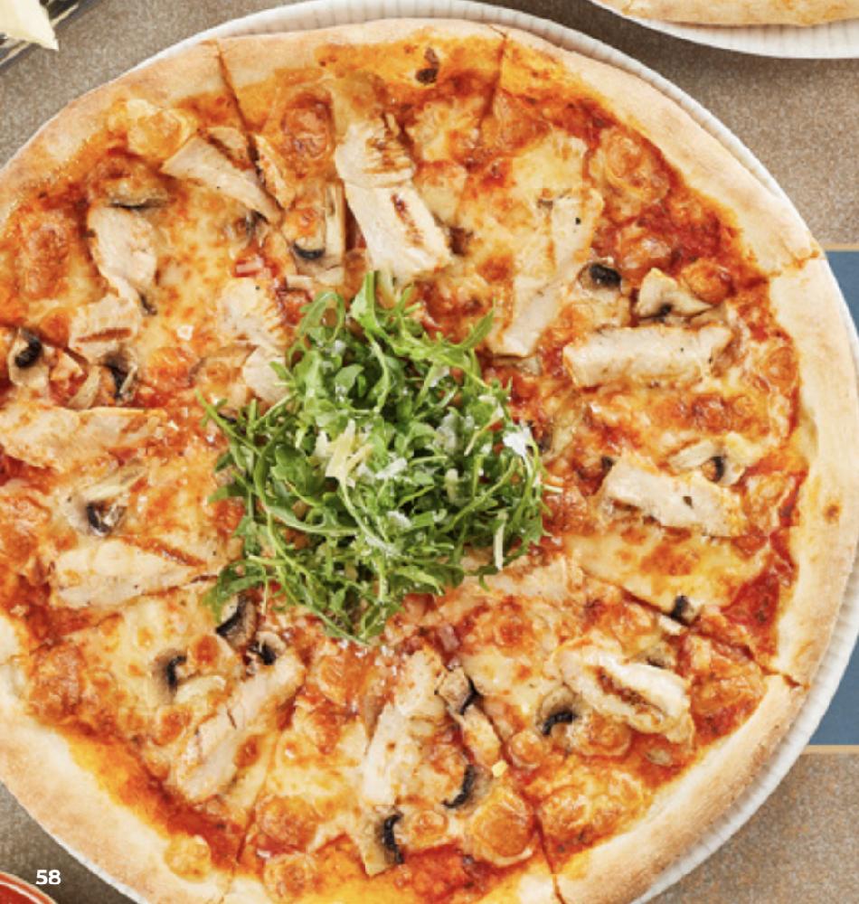 Polo con Funghi Pizza