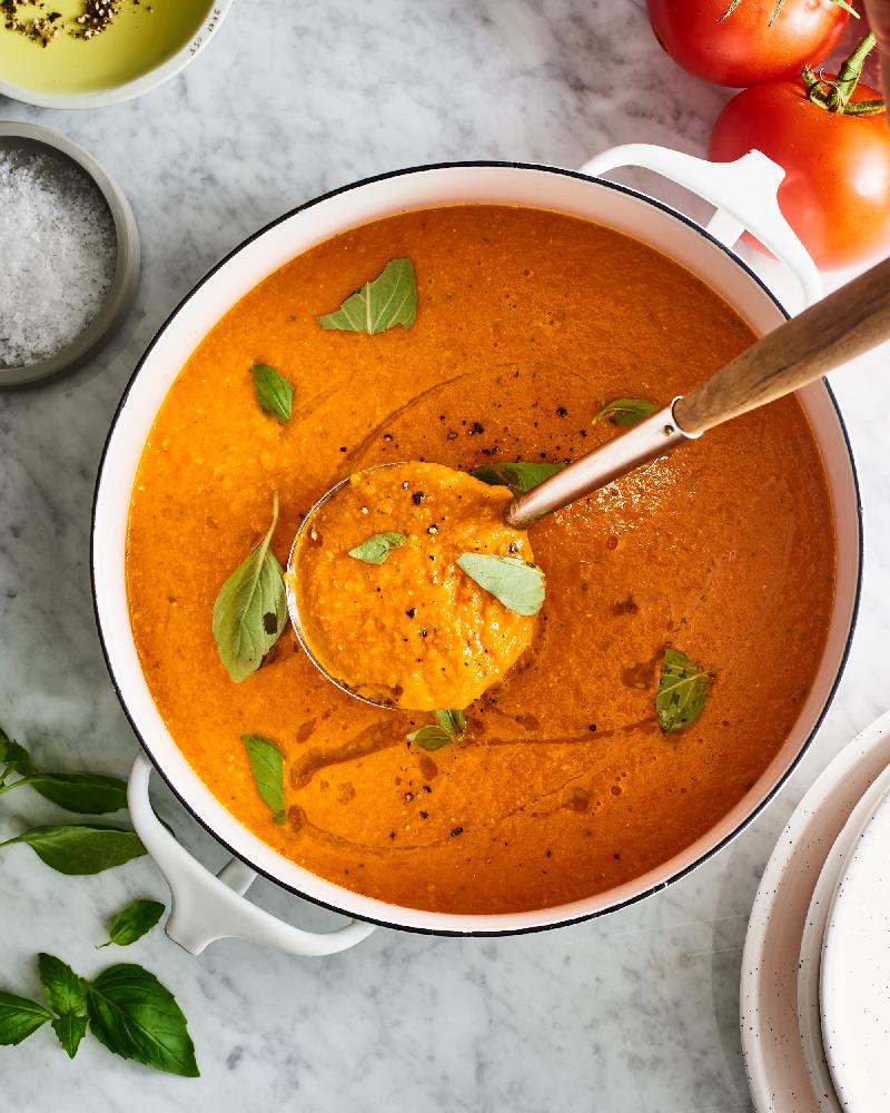  TOMATO SOUP WITH FRESH BASIL