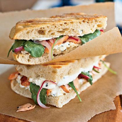 PANINI WITH SMOKED SALMON 