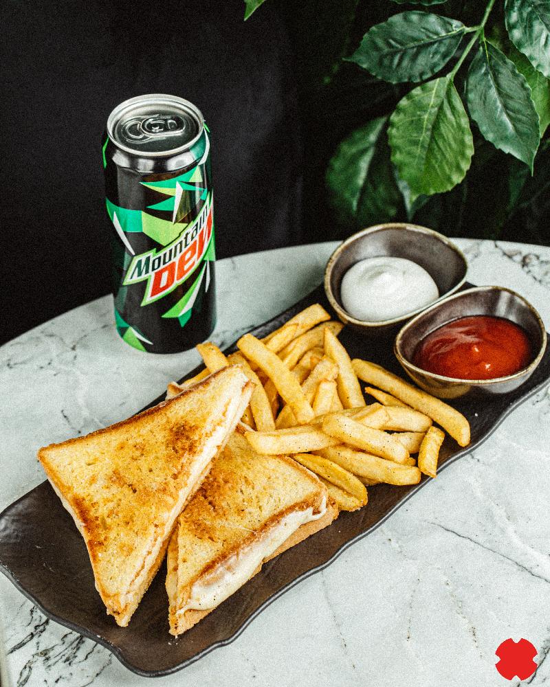 Toast Cheese with french fries
