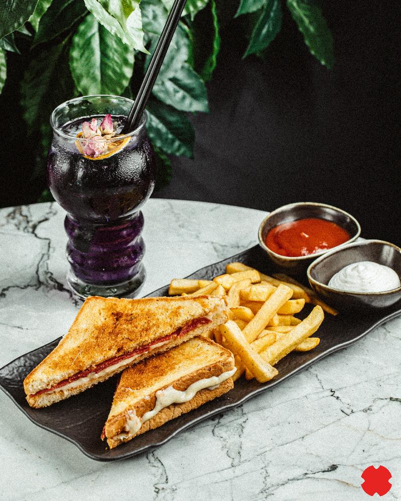 Toast Salami with french fries