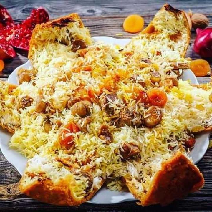 Qəbələ döşəmə plov quzu ətindən