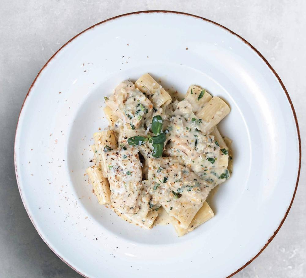 RIGATONI AFFUMICATI AL SALMONE