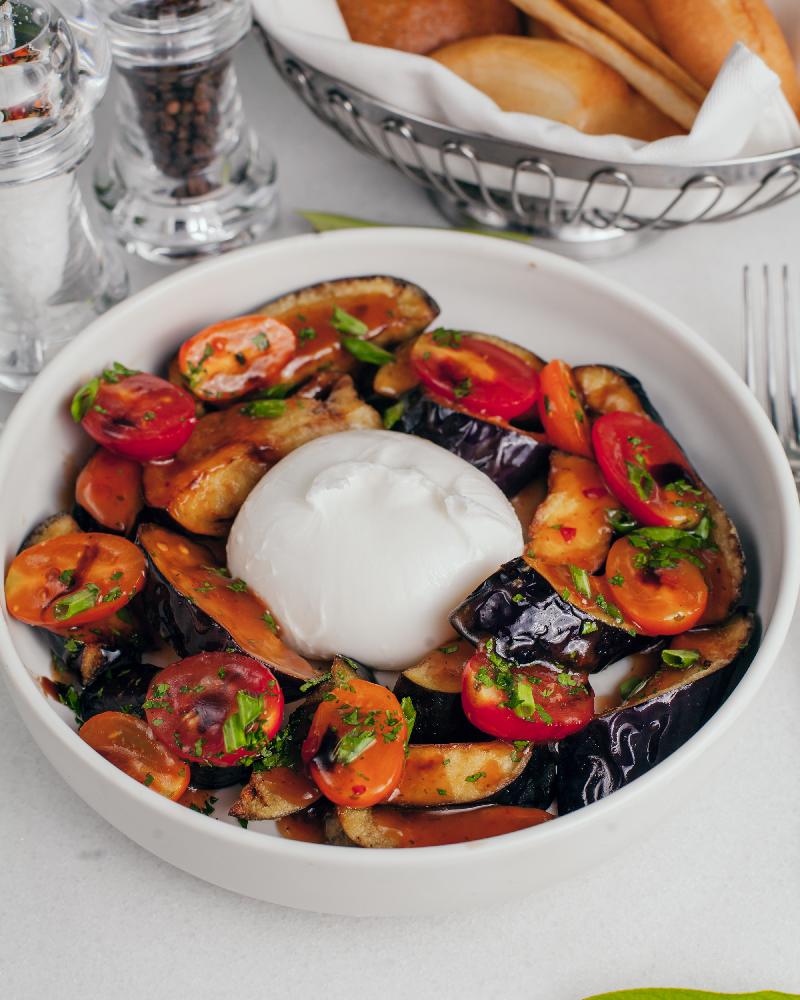Crispy Eggplant with Buratta