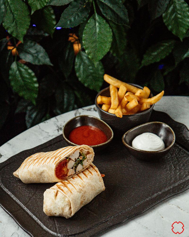 Caesar Wrap with French Fries
