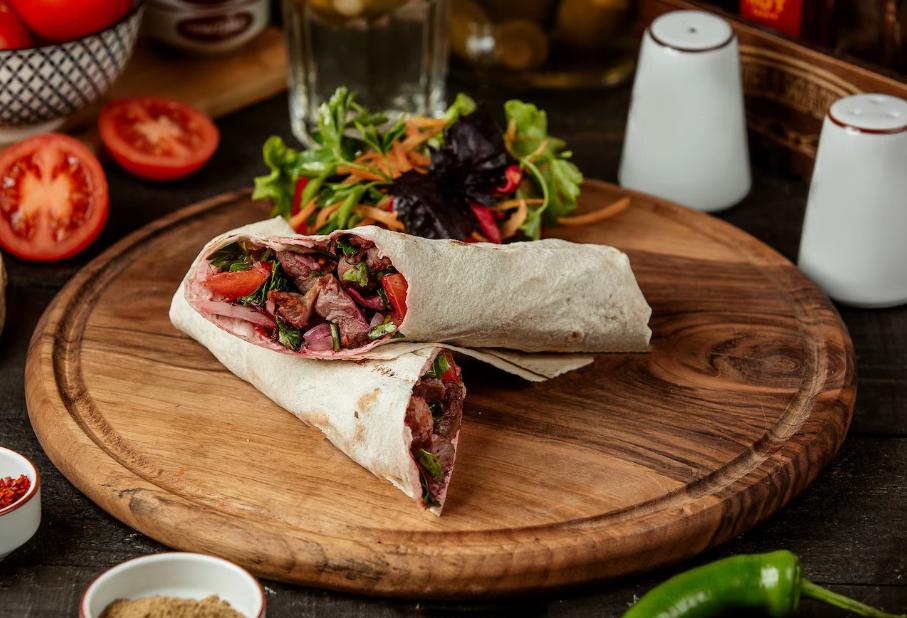 Beef steak wrap