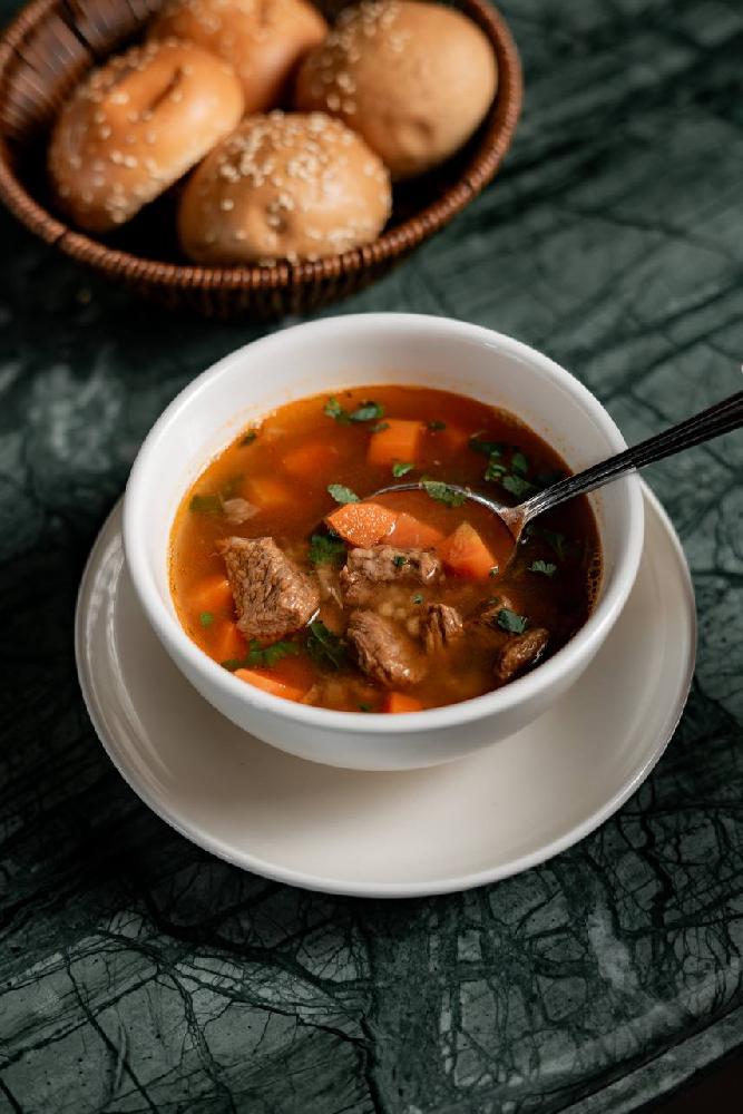 Beef & barley soup