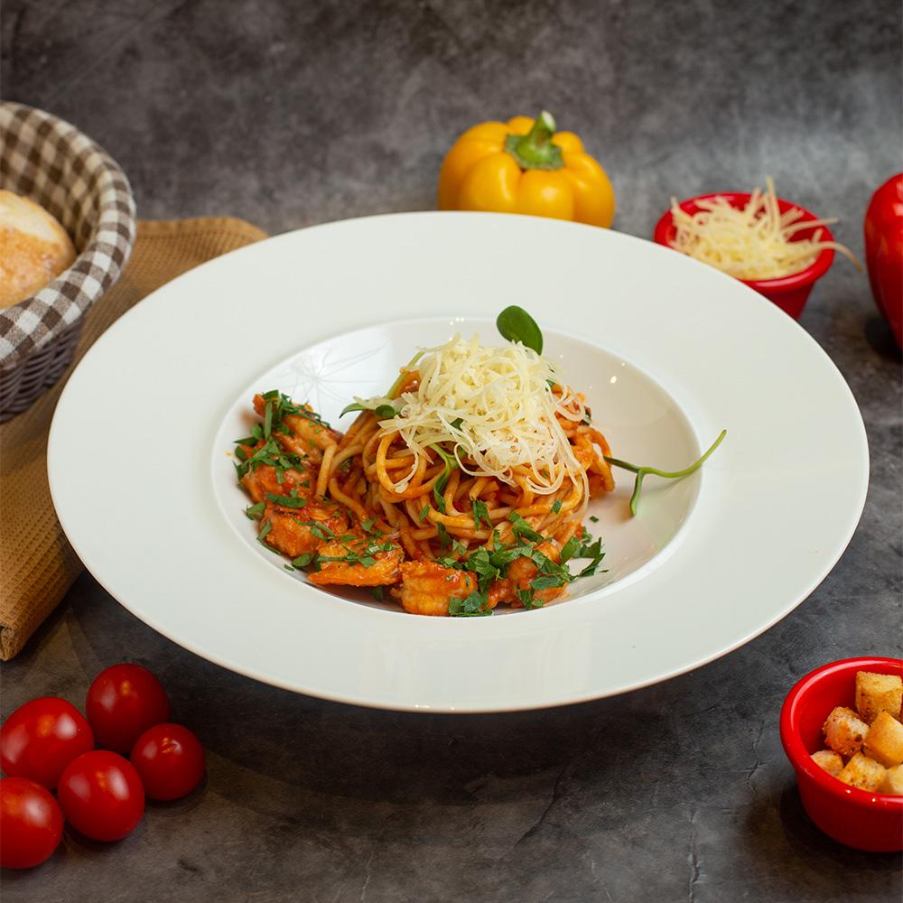 Krevetkalı spagetti