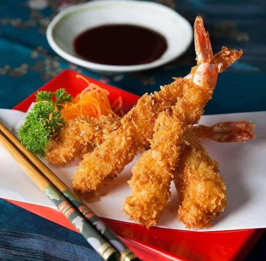 Krevetka tempura soya sousu ilə