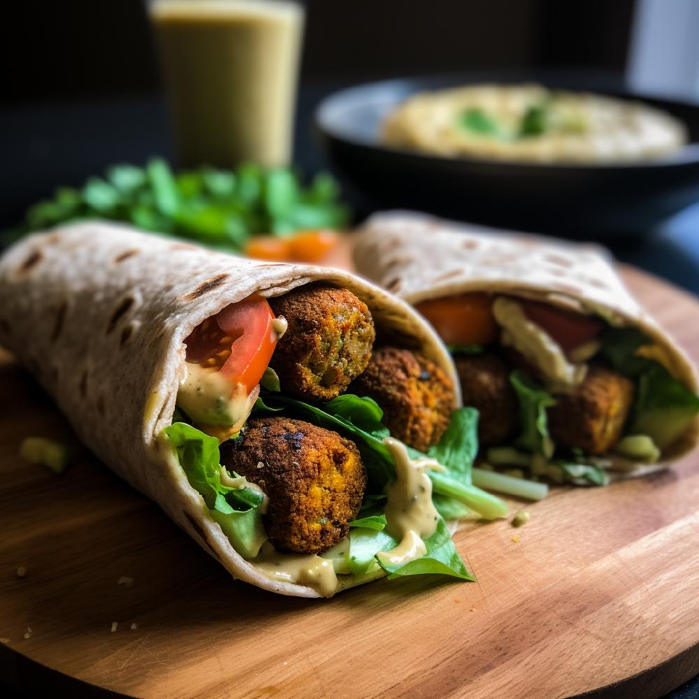 Falafel roll vegetarian 