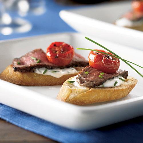 Beef bruschetta