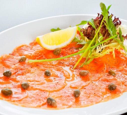 Salmon carpaccio