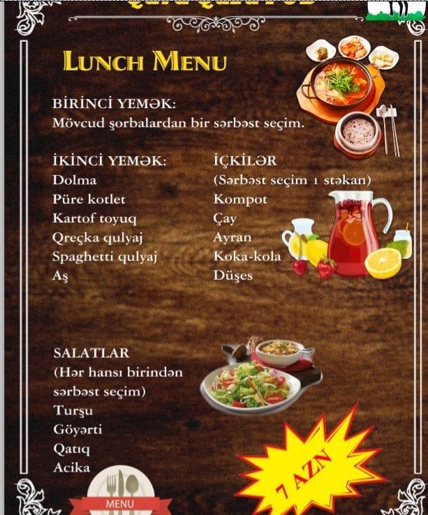 Lunch menu