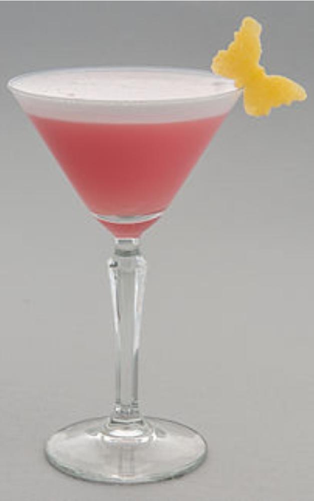 Pink lady cocktail