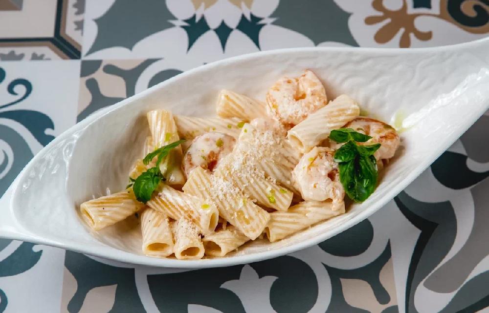 Paparcielle pasta qızardılmış krevetka ilə