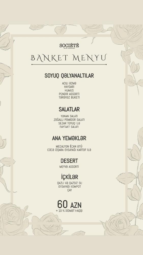 Banket menu