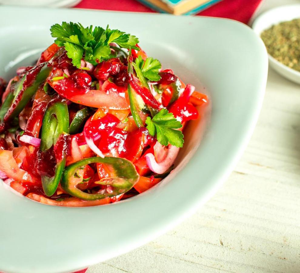 Pomidor albalı  salatı