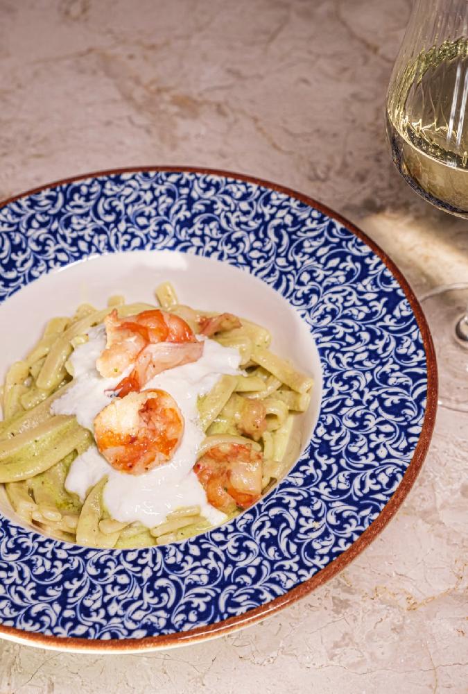 Scialatielli with shrimps and zucchini