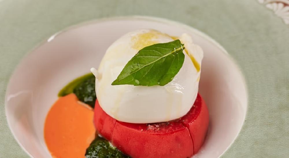 Burrata with Herbs Splash Sauce