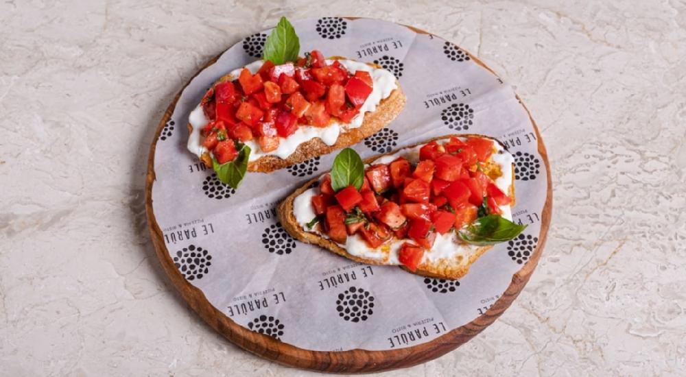 Bruschetta with Stracciatella