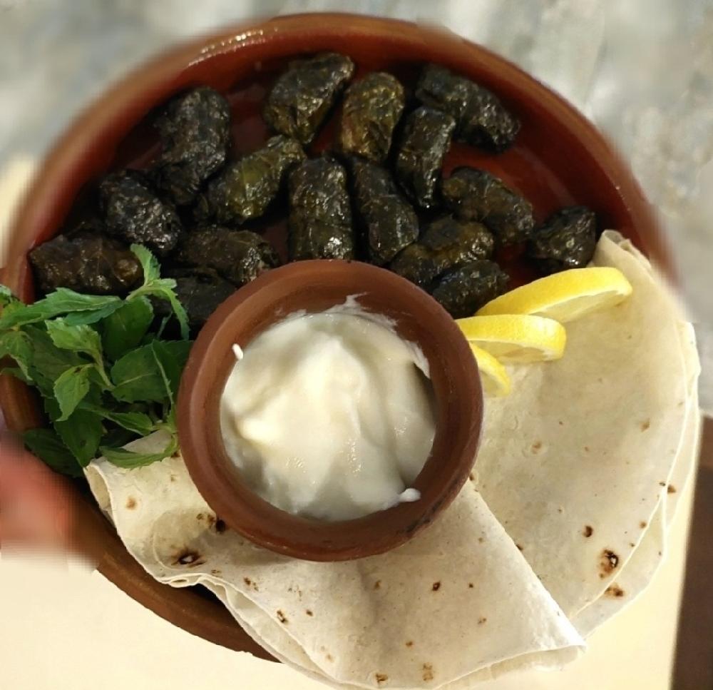 "Dolma" with grape leaf