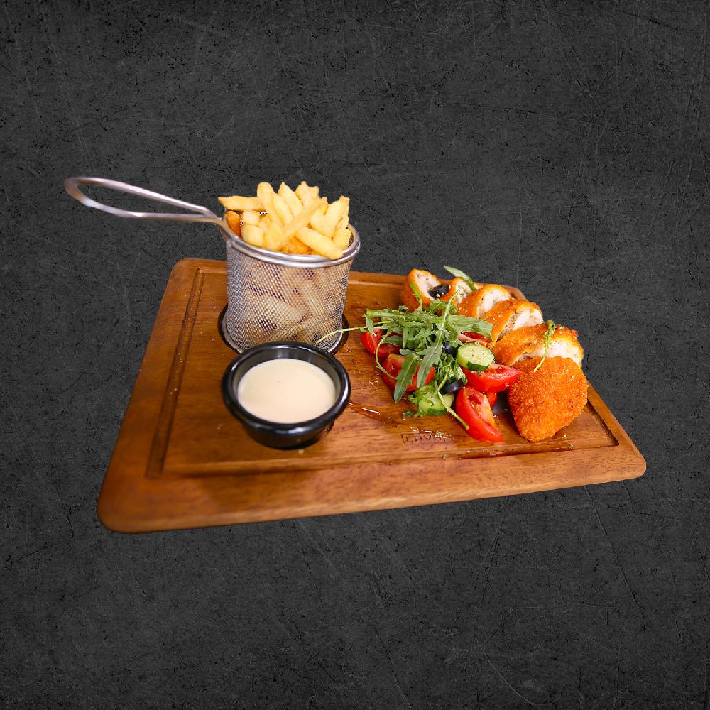 Cordon bleu chicken  with cheese sauce