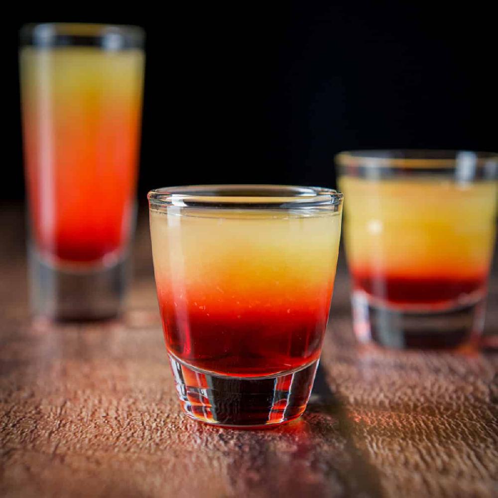 Tequila Sunrise shots