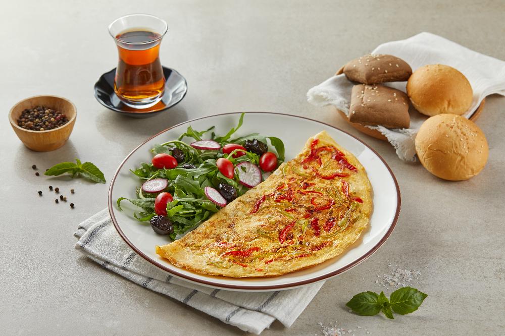 Tərəvəzli omlet 