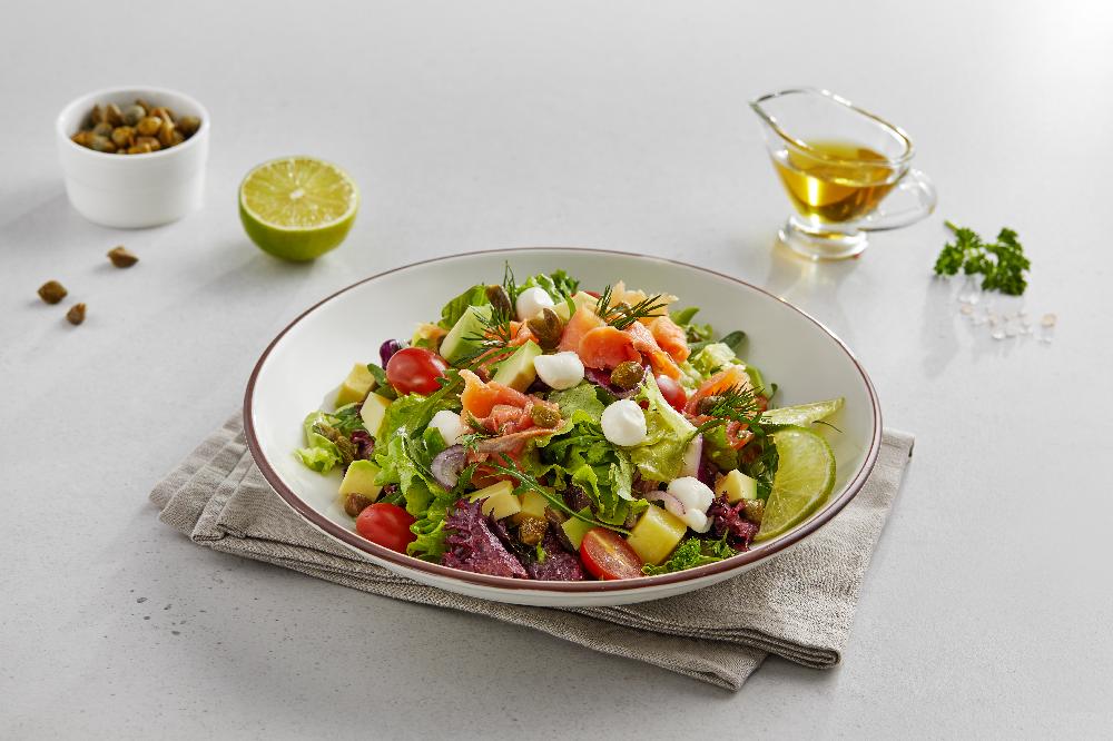 Hisə verilmiş Somon salatı