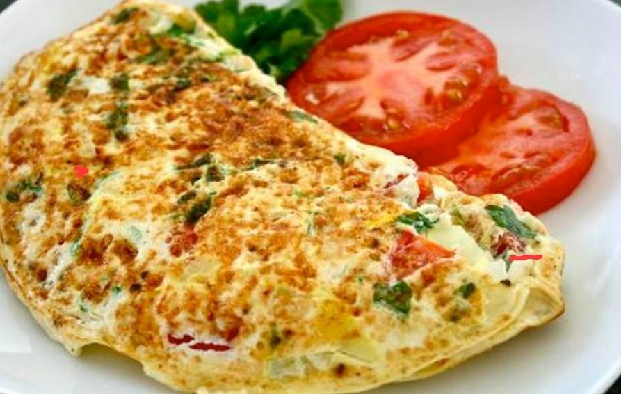 Omelet with vegetables
