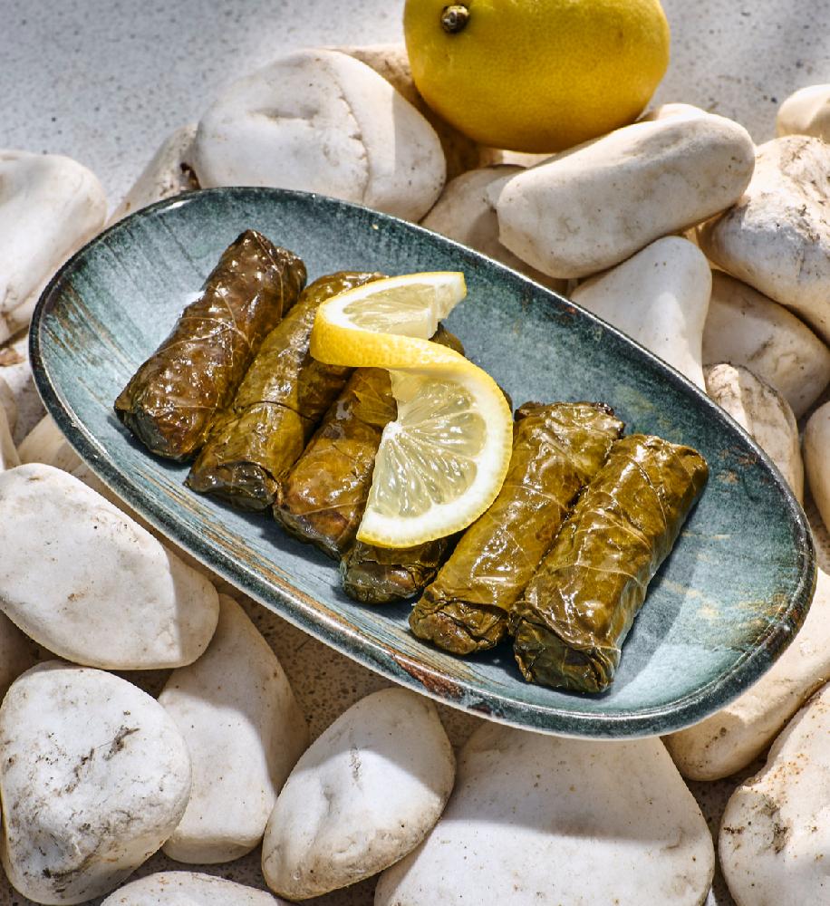 Leaf wrap with olive oil