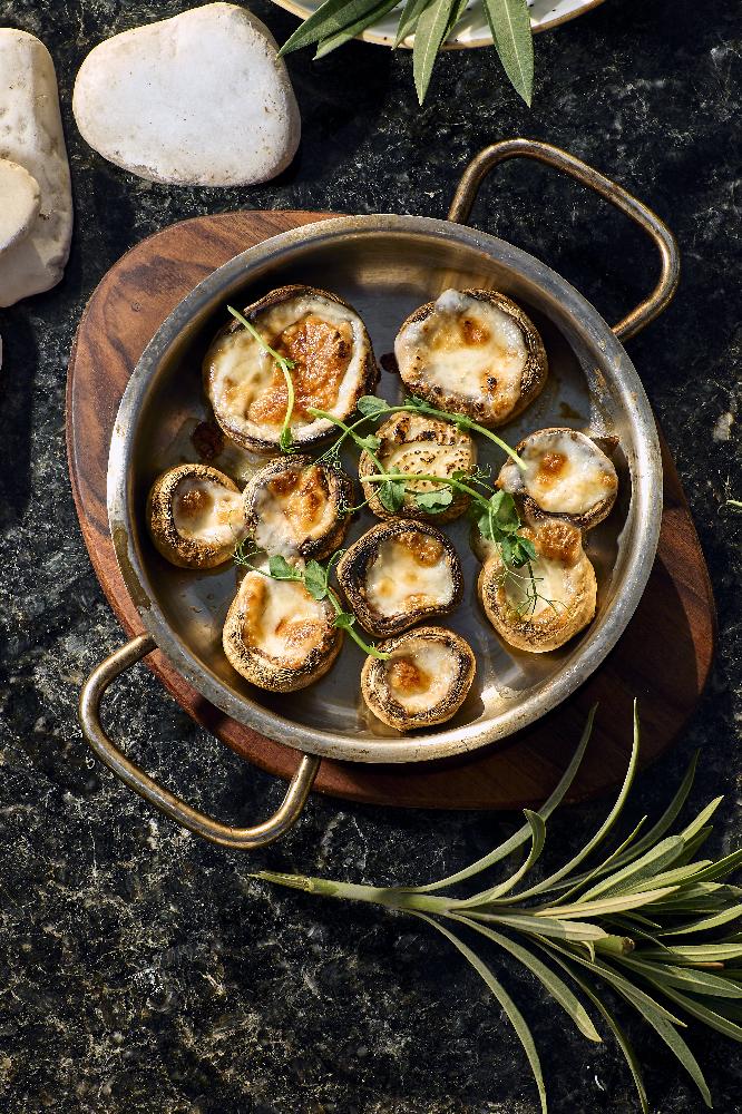 Mushrooms with cheese
