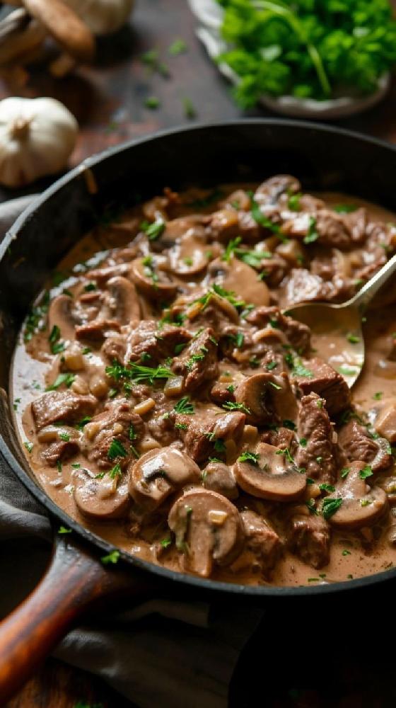 Beef stroganoff