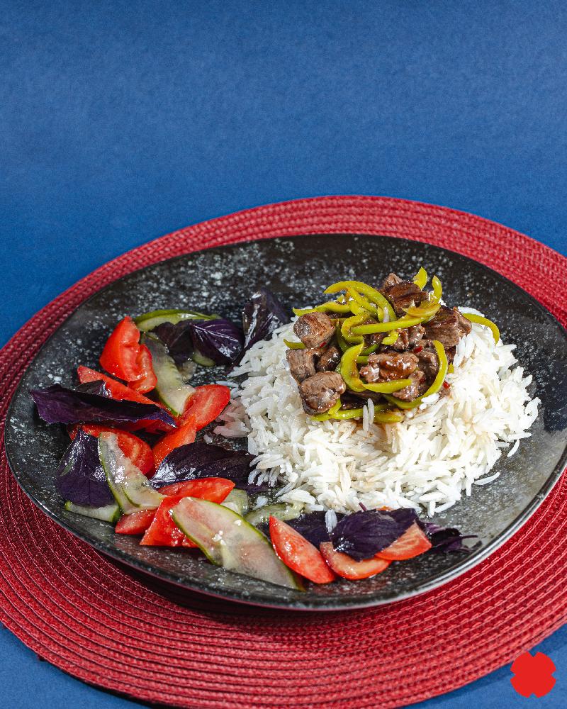 Meat with rice