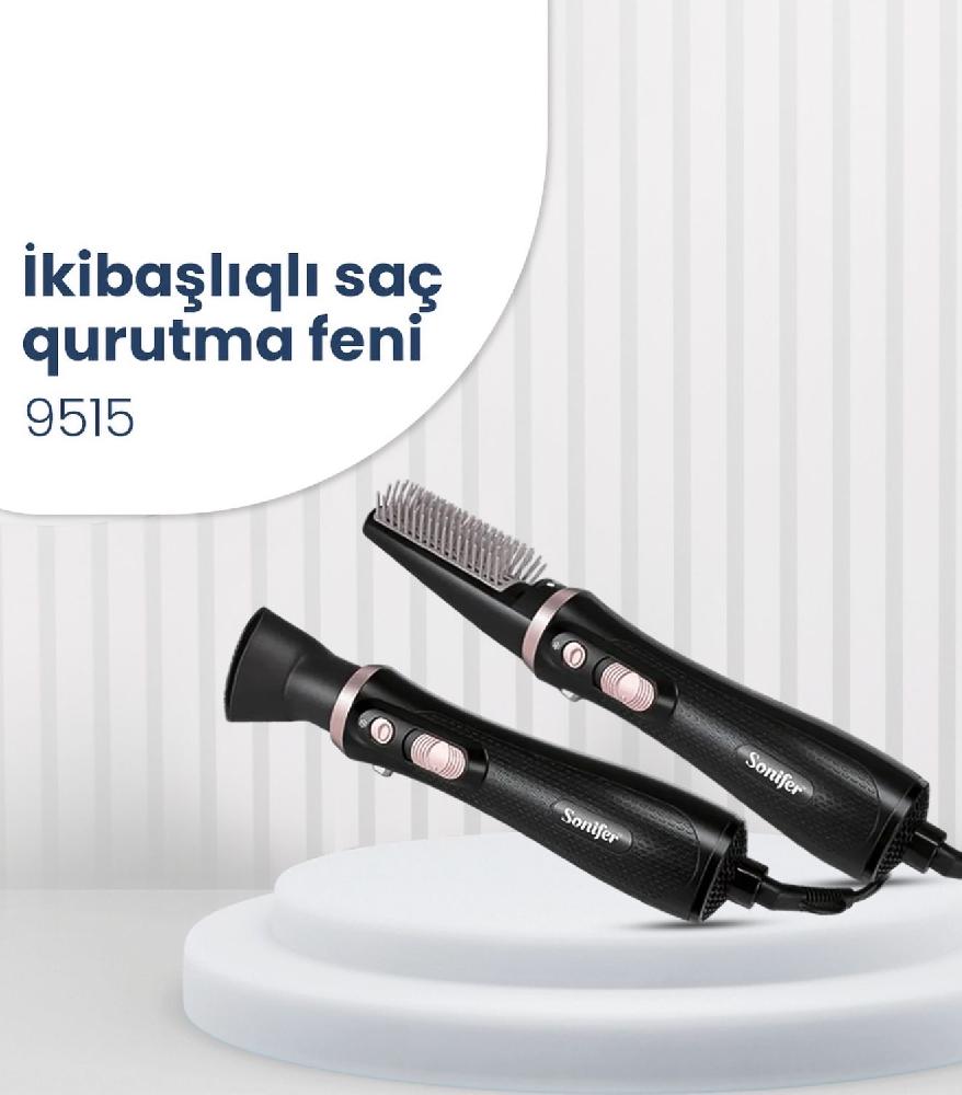 İki başlıqlı saç qurutma feni