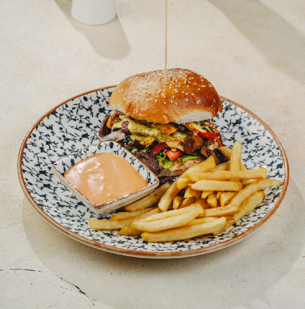 Mushroom Steak Burger
