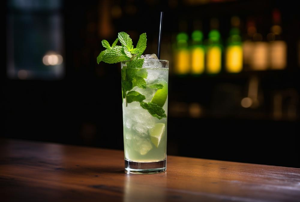 Mojito -  (Rom, şəkər siropu, nanə yarpaqları, laym/limon)