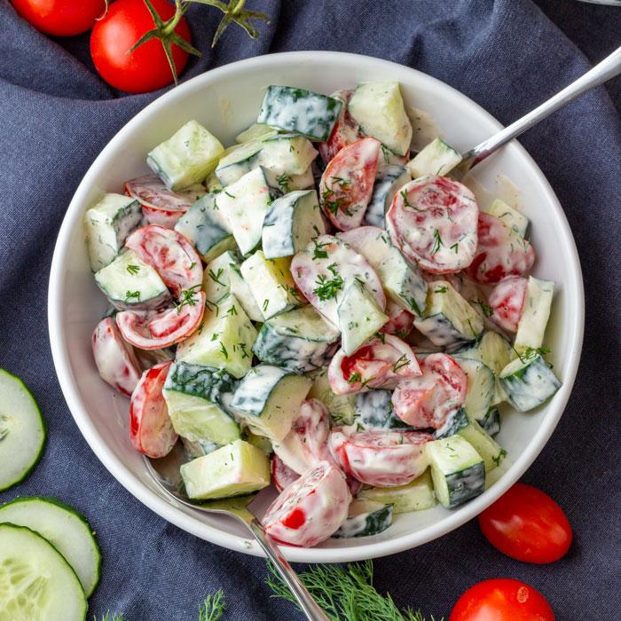 Təzə Salat Qaymaqlı