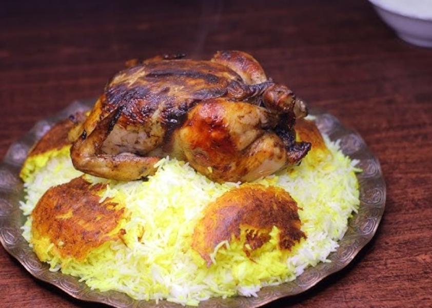 Chicken with levengi (stuffed chicken)