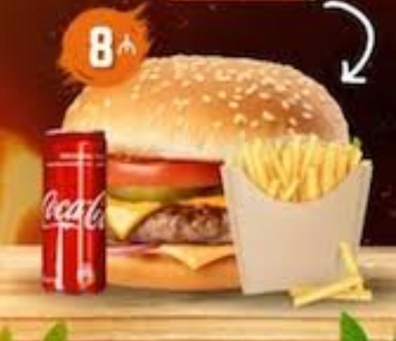 Burger (toyuqla), free, cola.