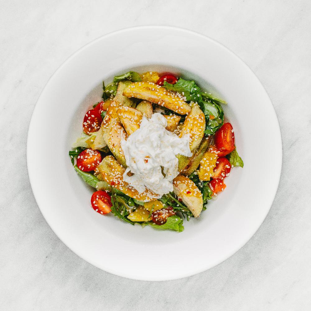 INSALATA CON MELANZANE FRITTE