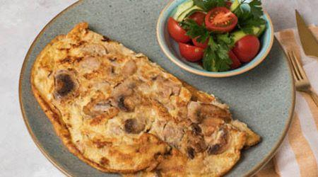 Göbələkli Omlet