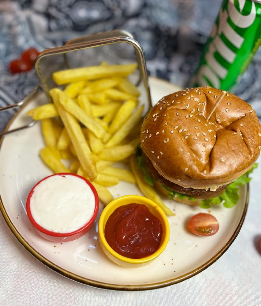 Burger toyuqlu