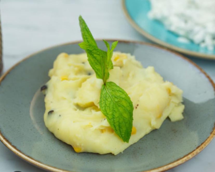 Qaymaqlı püre parmezan ilə